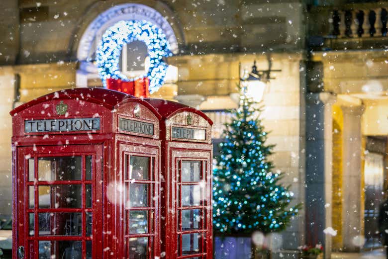 Disfrutando de las calles de Londres en Navidad