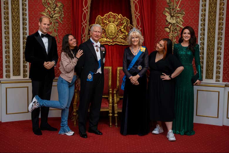 Junto a la Familia Real en el Madame Tussauds