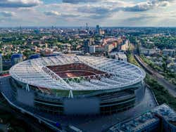 Vistas del Emirates Stadium de Londres desde el aire