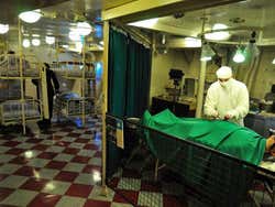 Enfermería del HMS Belfast en Londres