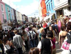 Un sábado en el Mercado de Portobello de Londres