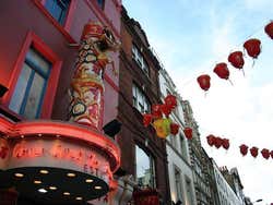 Restaurante en Chinatown, el barrio chino de Londres